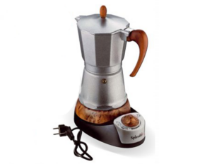 Elektrischer Espressokocher mit Holzgriff