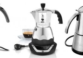 Drei verschiedene elektronische Espressokocher