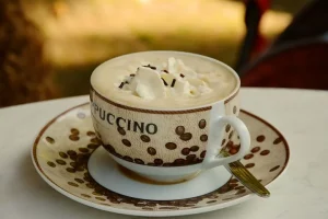 Cappuccino in einer sch?nen Cappuccino Tasse 